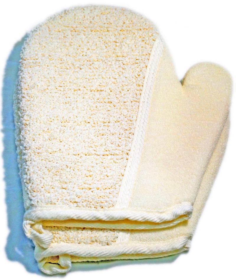 JINS-Hung 2Pack(7.8x7.7inches) Exfoliating Soft Terry Cloth Gloves Mitten Remove Dead Skin Bath Body Scrub Mitt  Deep Exfoliation Glove Skin Exfoliator Mitt for Men and Women When Bath Spa and Shower - Image 1